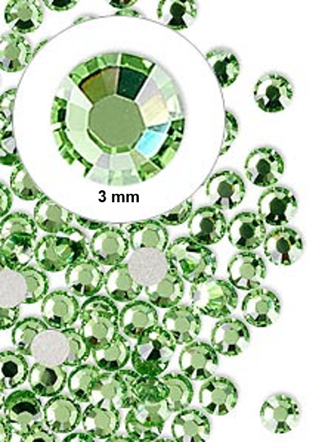 Mint Swarovski Rhinestones - 3 mm